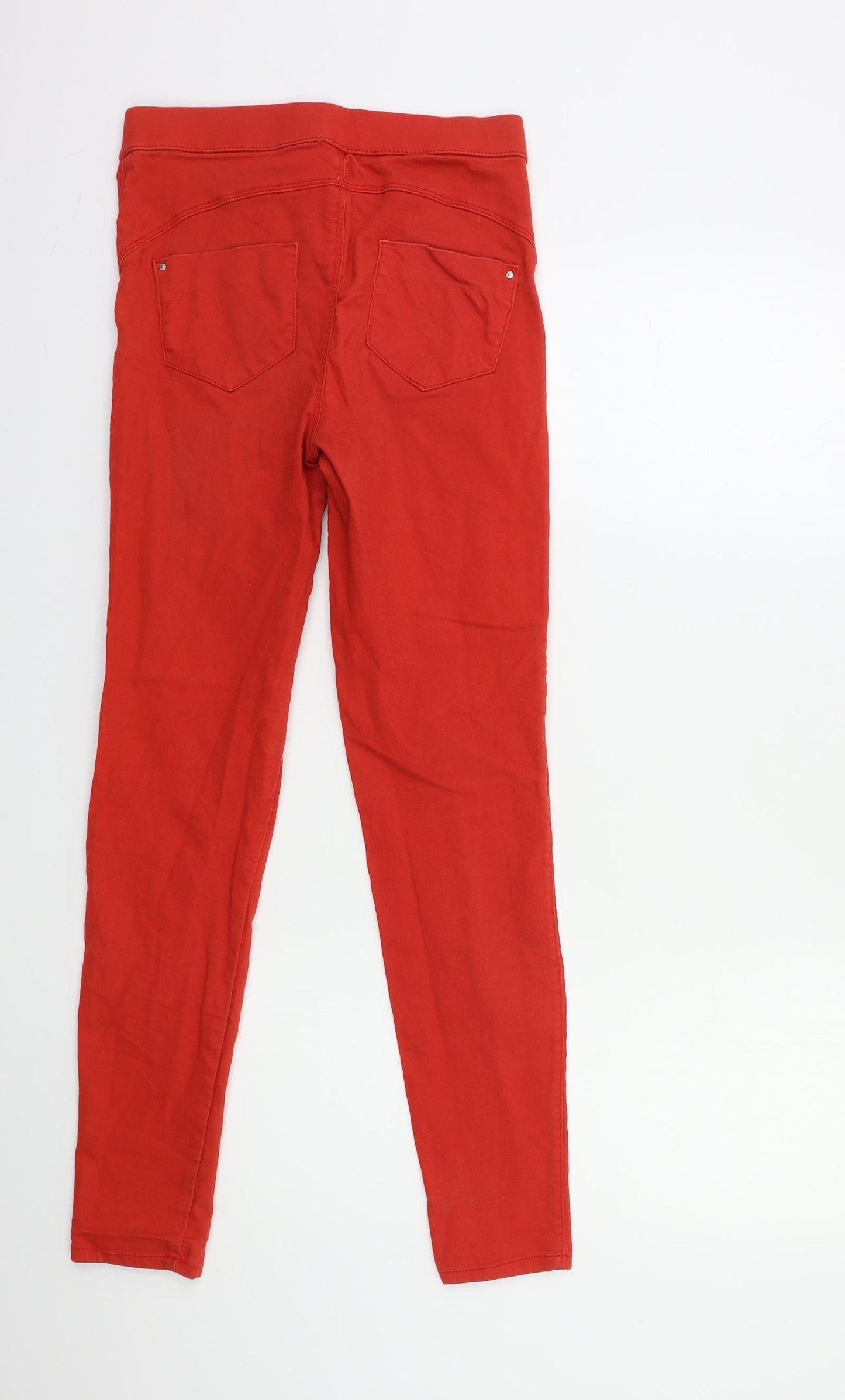 Denim & Co. Womens Red  Denim Jegging Jeans Size 8 L28 in