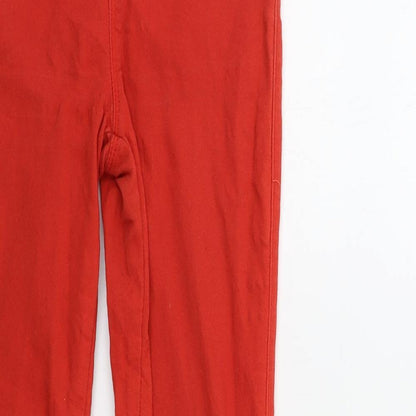 Denim & Co. Womens Red  Denim Jegging Jeans Size 8 L28 in