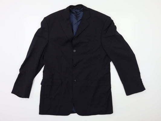 Mens UK Size 38 Marks and Spencer Regular Blue Suit Jacket