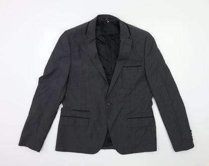 Topman Mens Grey   Jacket Suit Jacket Size 42