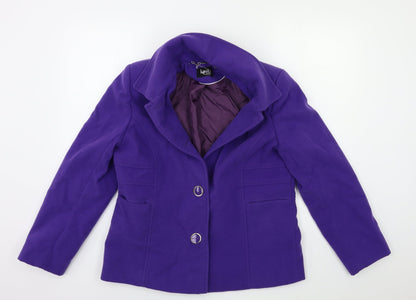 Womens UK Size 14 Kesta Purple Overcoat