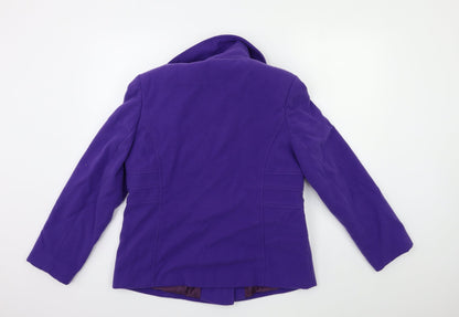 Womens UK Size 14 Kesta Purple Overcoat