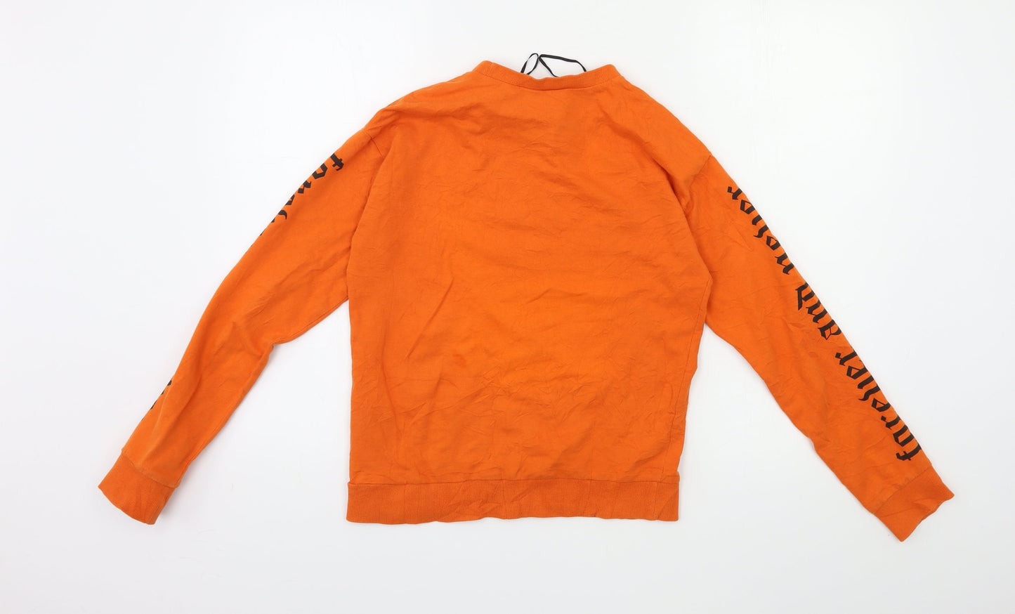 H&M Womens Orange   Pullover Sweatshirt Size XS