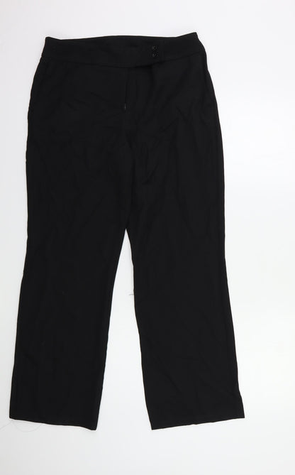 Womens UK Size 12 BHS Regular Fit  Black Trousers