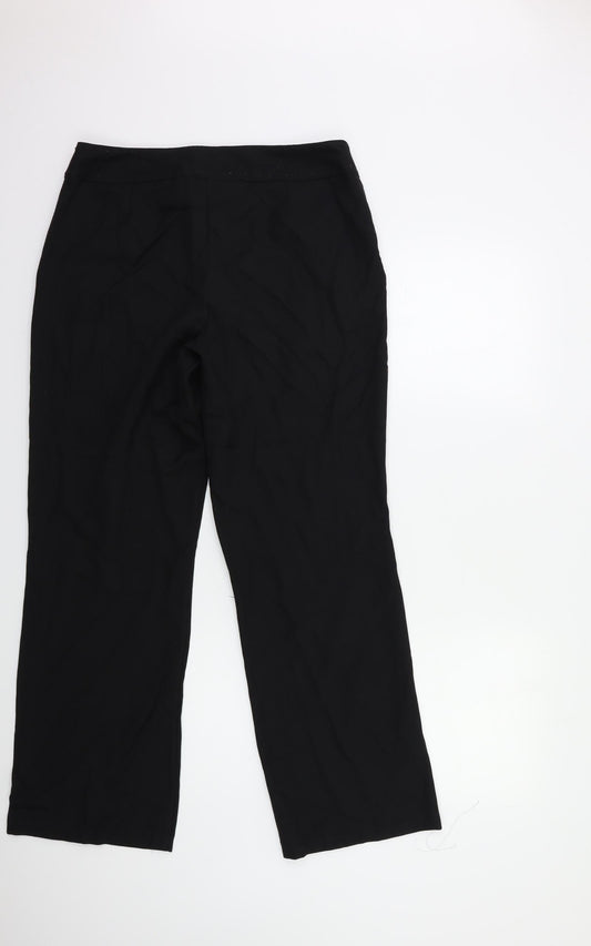 Womens UK Size 12 BHS Regular Fit  Black Trousers