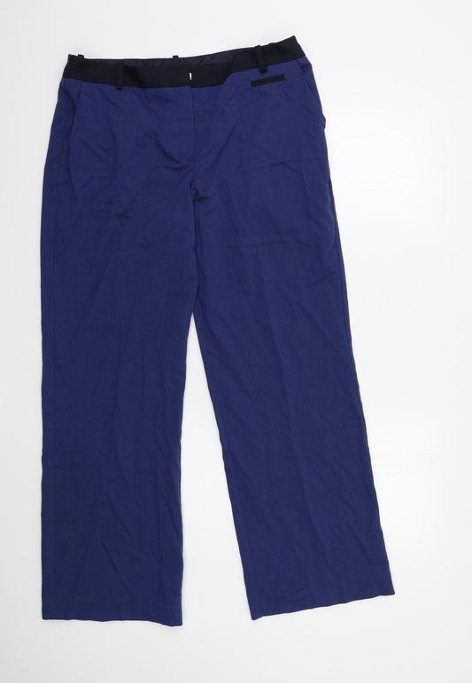 Womens UK Size 34 in NEXT Regular Fit  Blue Trousers