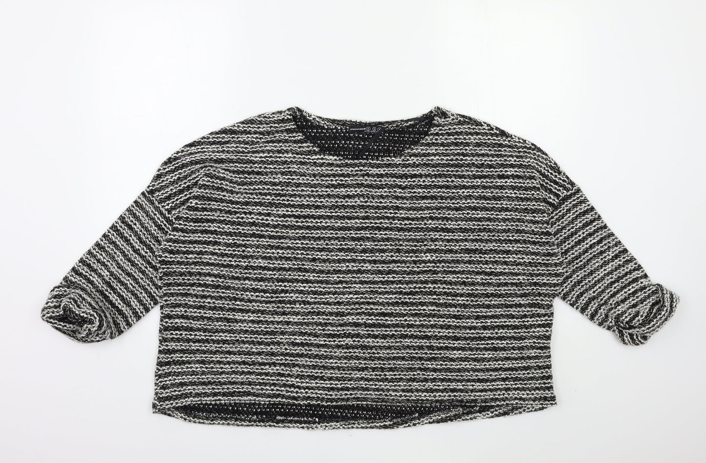 Atmosphere Womens Black Striped Knit Pullover Jumper Size S