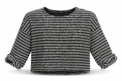 Atmosphere Womens Black Striped Knit Pullover Jumper Size S