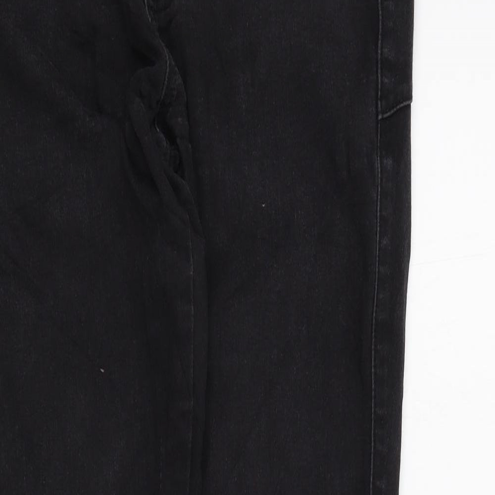 Womens UK Size 12 Preworn Regular Fit Skinny Black Jeans