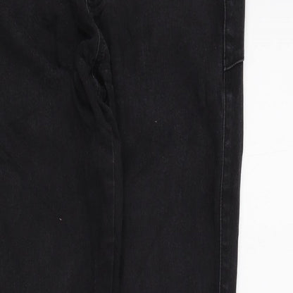 Womens UK Size 12 Preworn Regular Fit Skinny Black Jeans