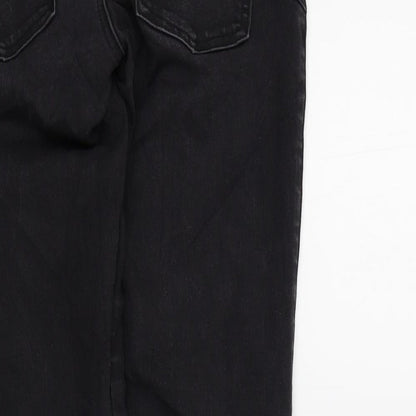 Womens UK Size 12 Preworn Regular Fit Skinny Black Jeans