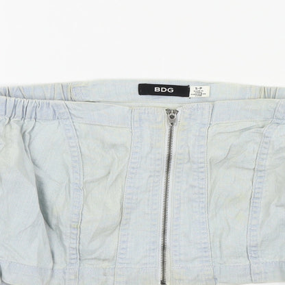 Womens UK Size S BDG Blue Basic Button-Up