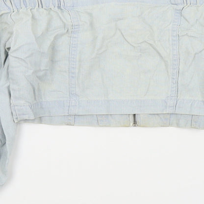 Womens UK Size S BDG Blue Basic Button-Up
