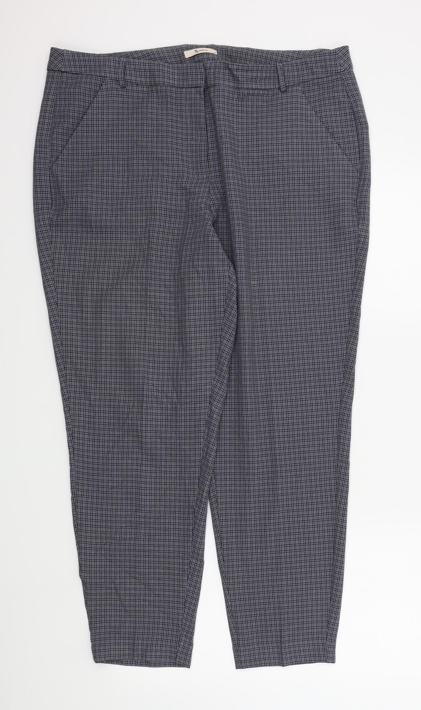 TU Womens Grey   Trousers  Size 16 L27 in