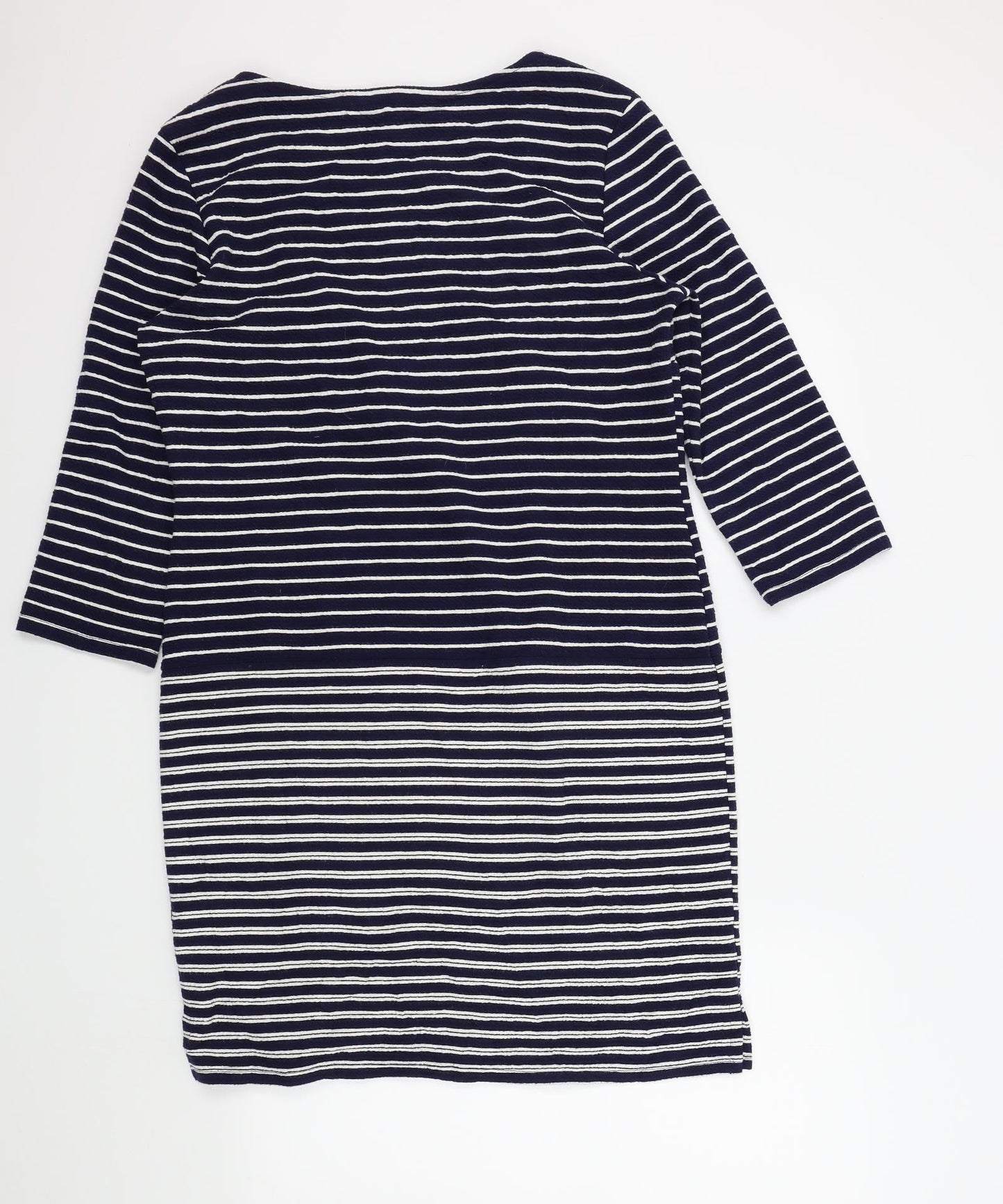 Bonmarché Womens Blue Striped  A-Line  Size 12
