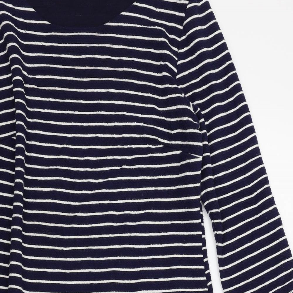 Bonmarché Womens Blue Striped  A-Line  Size 12