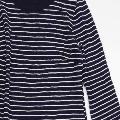 Bonmarché Womens Blue Striped  A-Line  Size 12
