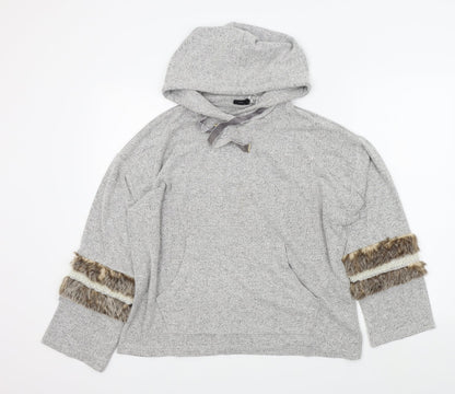 Womens UK Size M River Island Grey Pullover Jumper