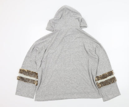 Womens UK Size M River Island Grey Pullover Jumper