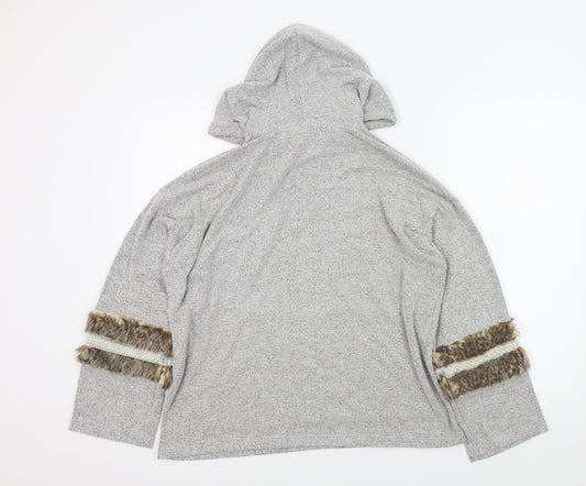 Womens UK Size M River Island Grey Pullover Jumper