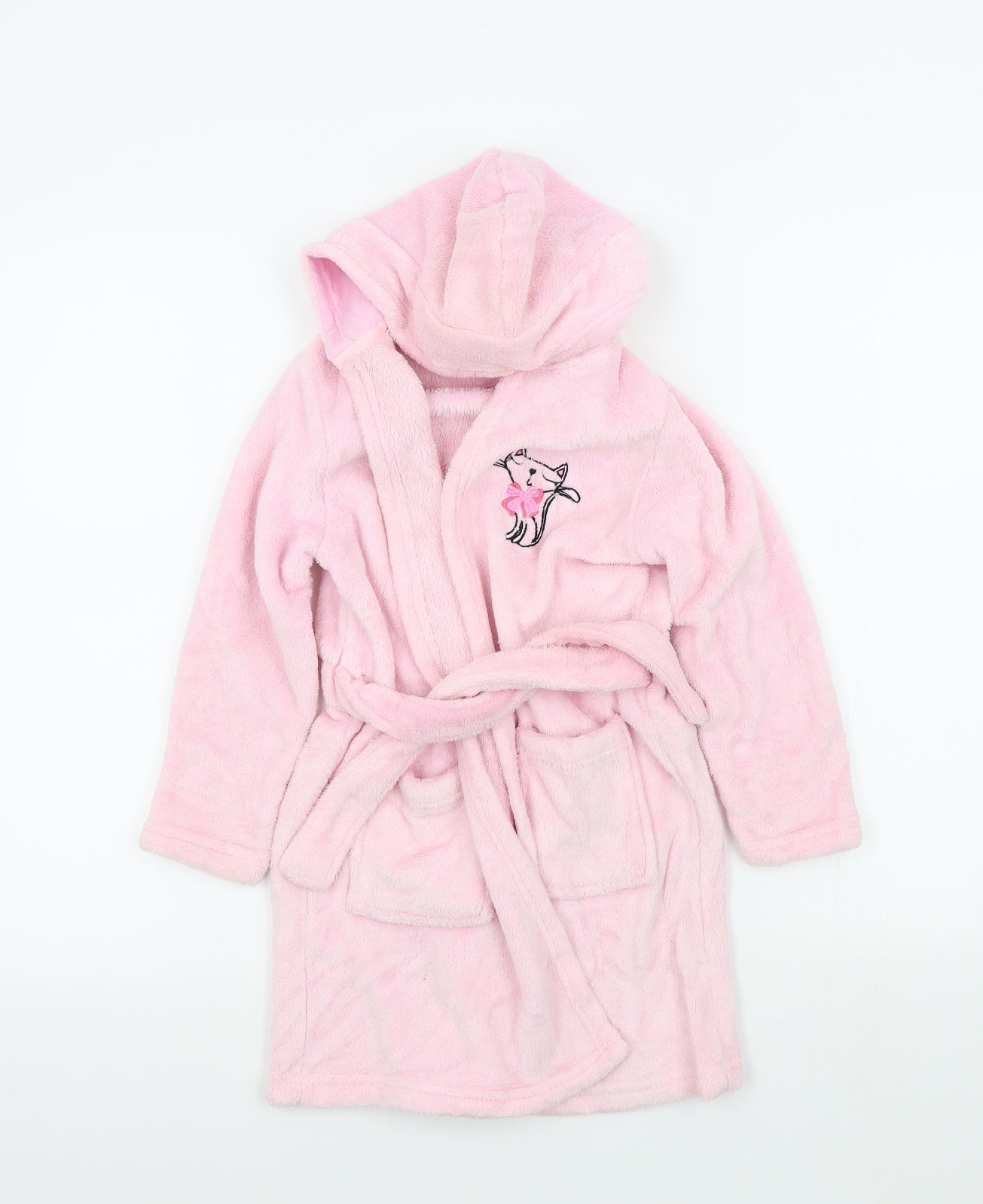 YD Girls Orange Colourblock  Top Robe Size 5-6 Years
