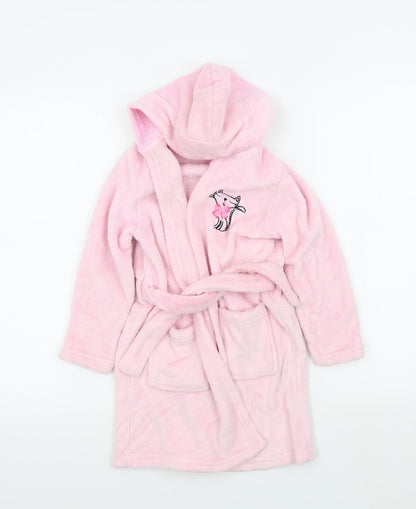 YD Girls Orange Colourblock  Top Robe Size 5-6 Years