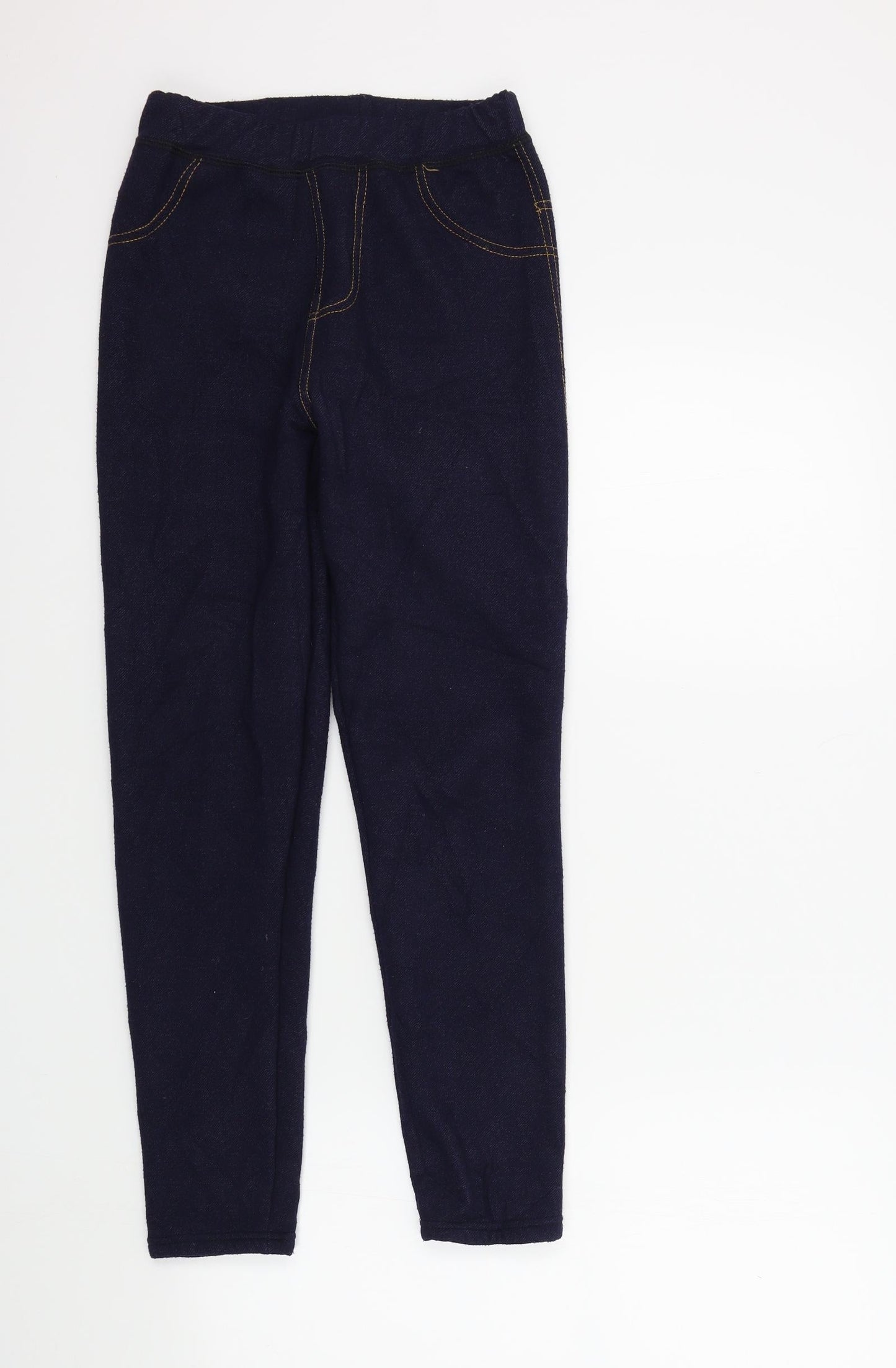 Preworn Girls Blue Colourblock  Skinny Jeans Size L