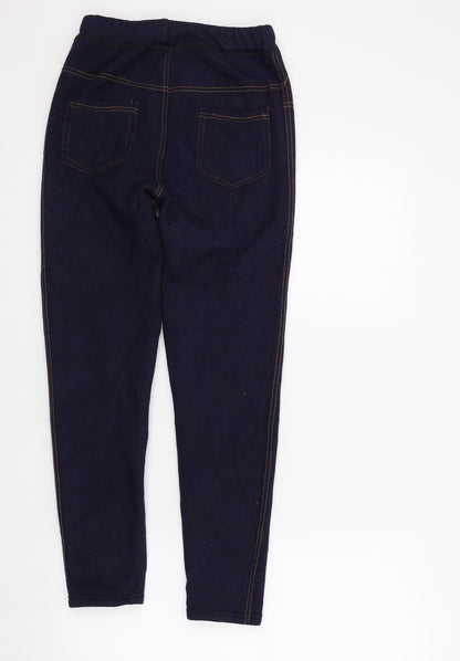 Preworn Girls Blue Colourblock  Skinny Jeans Size L