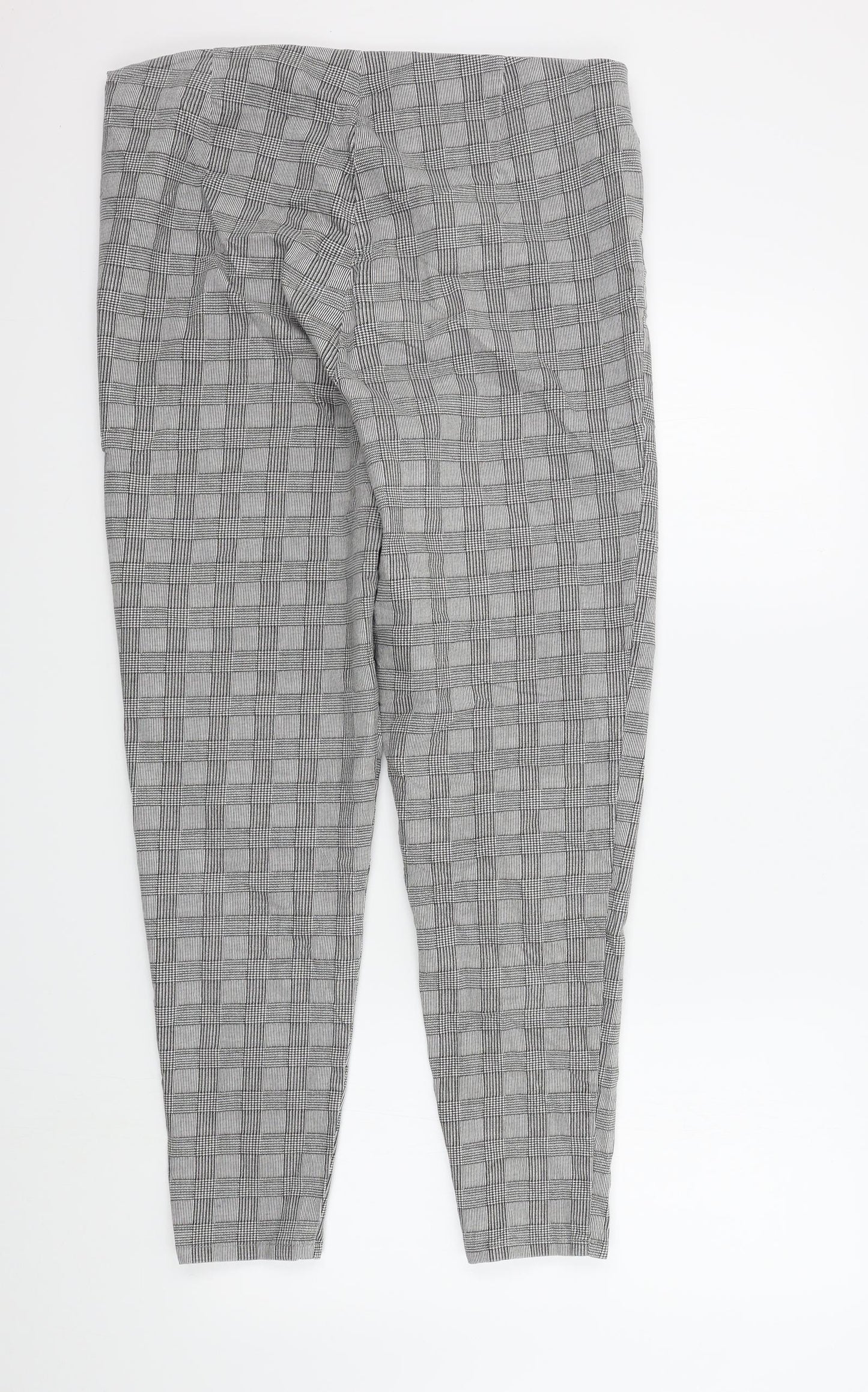George Womens Grey Check  Trousers  Size 16 L27 in