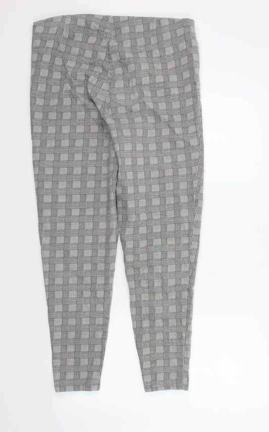George Womens Grey Check  Trousers  Size 16 L27 in
