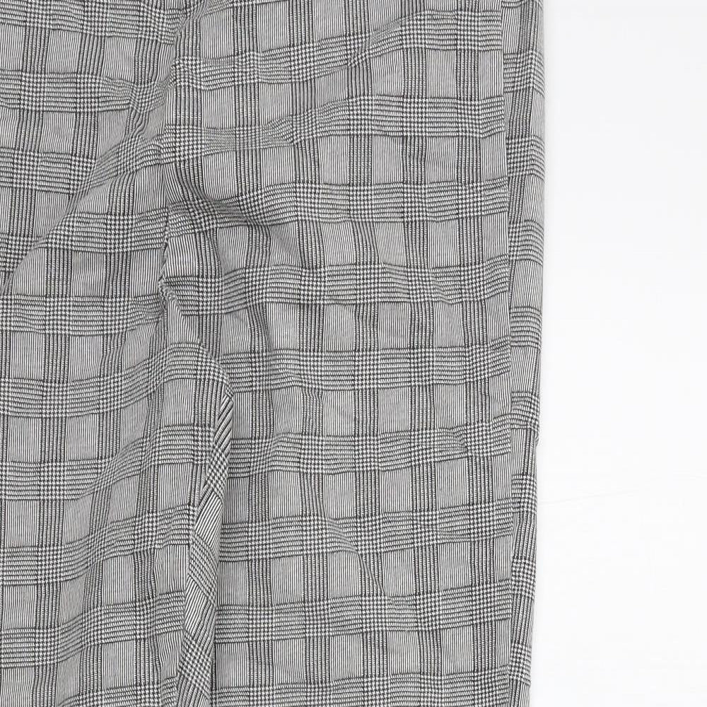 George Womens Grey Check  Trousers  Size 16 L27 in