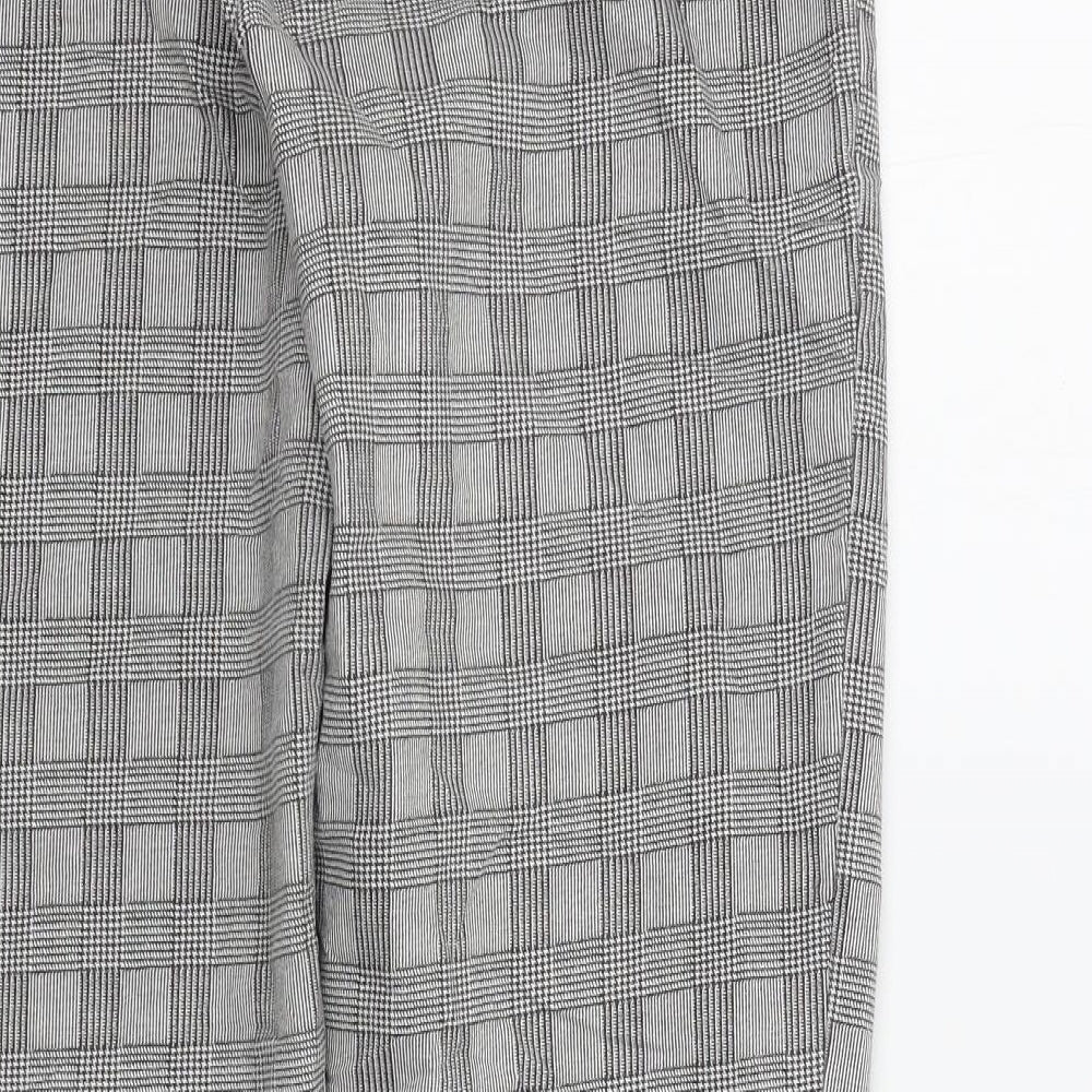 George Womens Grey Check  Trousers  Size 16 L27 in