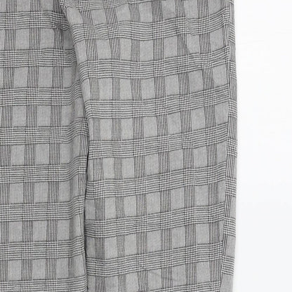 George Womens Grey Check  Trousers  Size 16 L27 in
