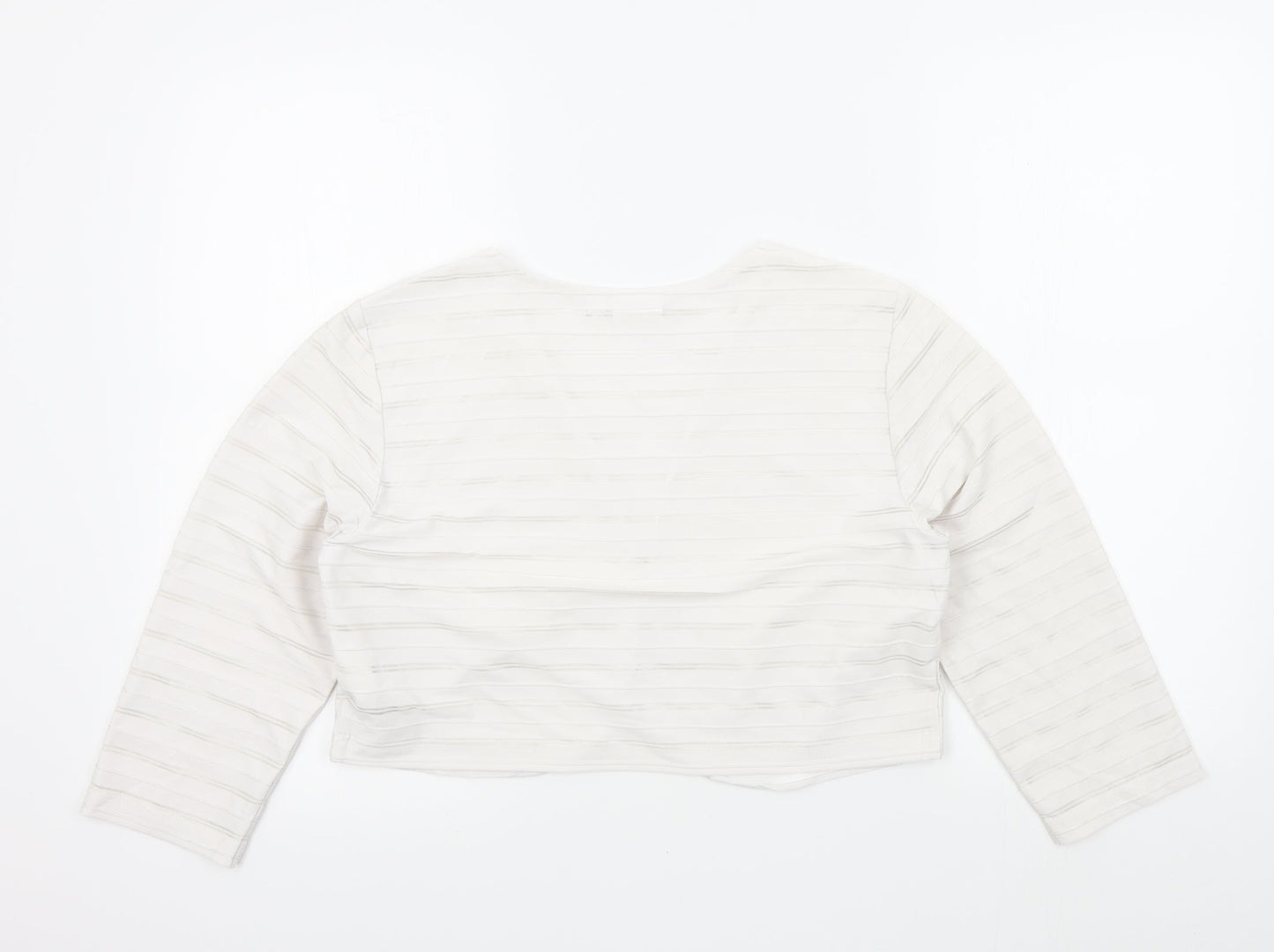 Bodyfit Womens White   Cardigan Jumper Size L