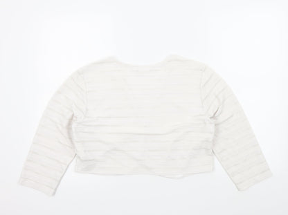 Bodyfit Womens White   Cardigan Jumper Size L