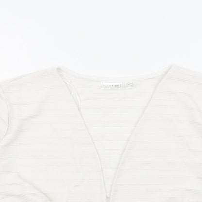 Bodyfit Womens White   Cardigan Jumper Size L