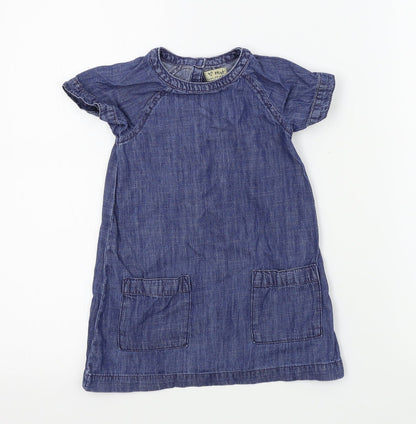 NEXT Girls Blue Colourblock  A-Line  Size 18-24 Months