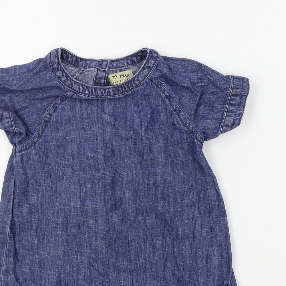 NEXT Girls Blue Colourblock  A-Line  Size 18-24 Months