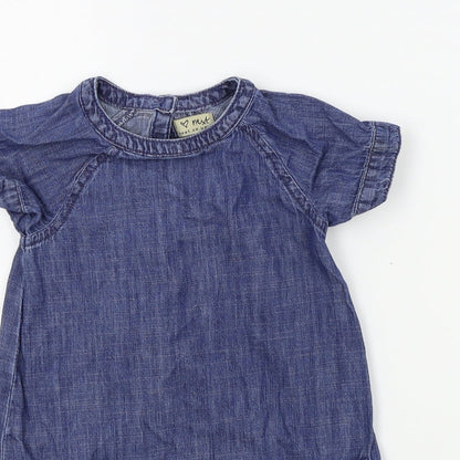 NEXT Girls Blue Colourblock  A-Line  Size 18-24 Months