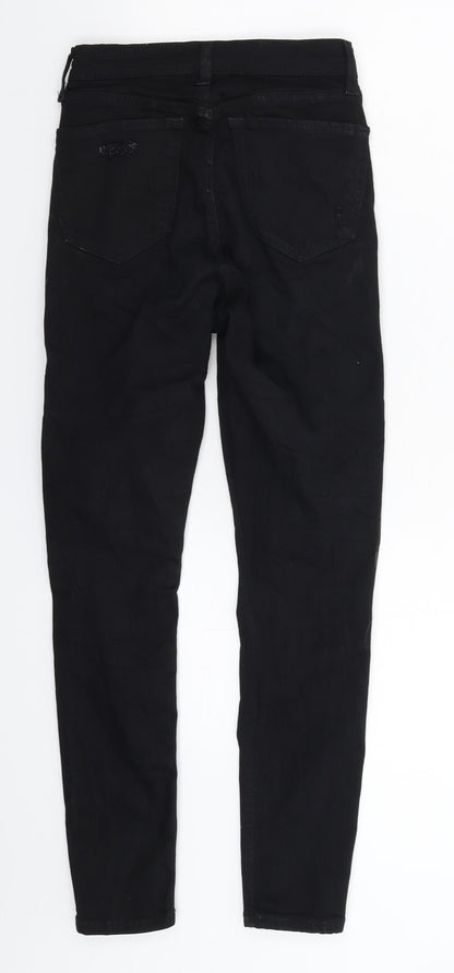 Topshop Womens Black  Denim Skinny Jeans Size 25 in L26 in