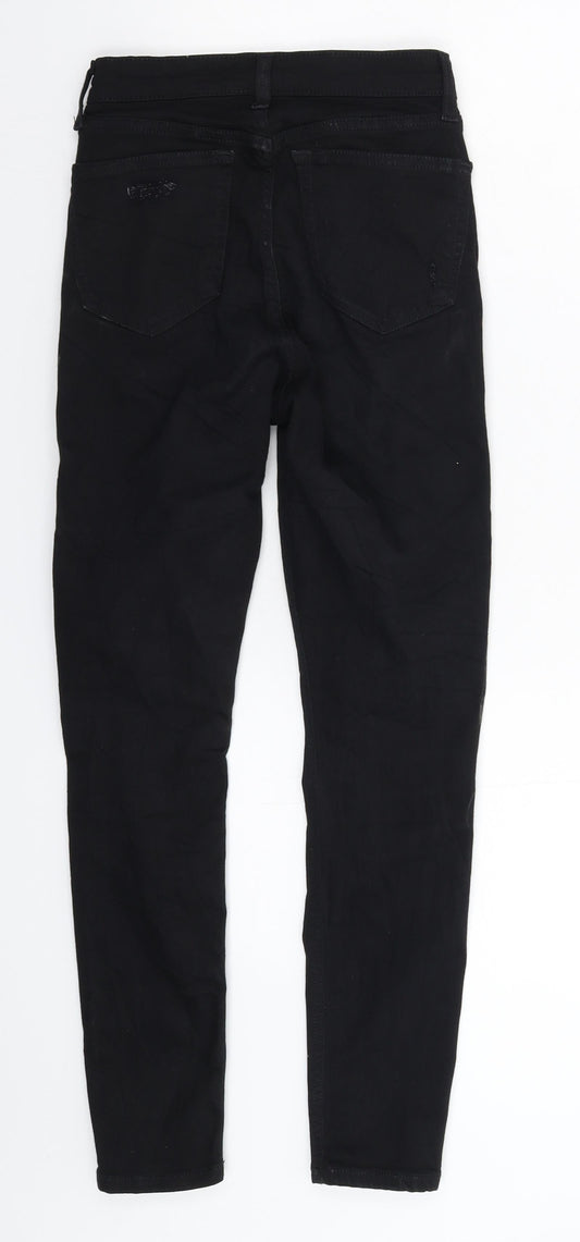 Topshop Womens Black  Denim Skinny Jeans Size 25 in L26 in