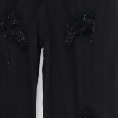 Topshop Womens Black  Denim Skinny Jeans Size 25 in L26 in