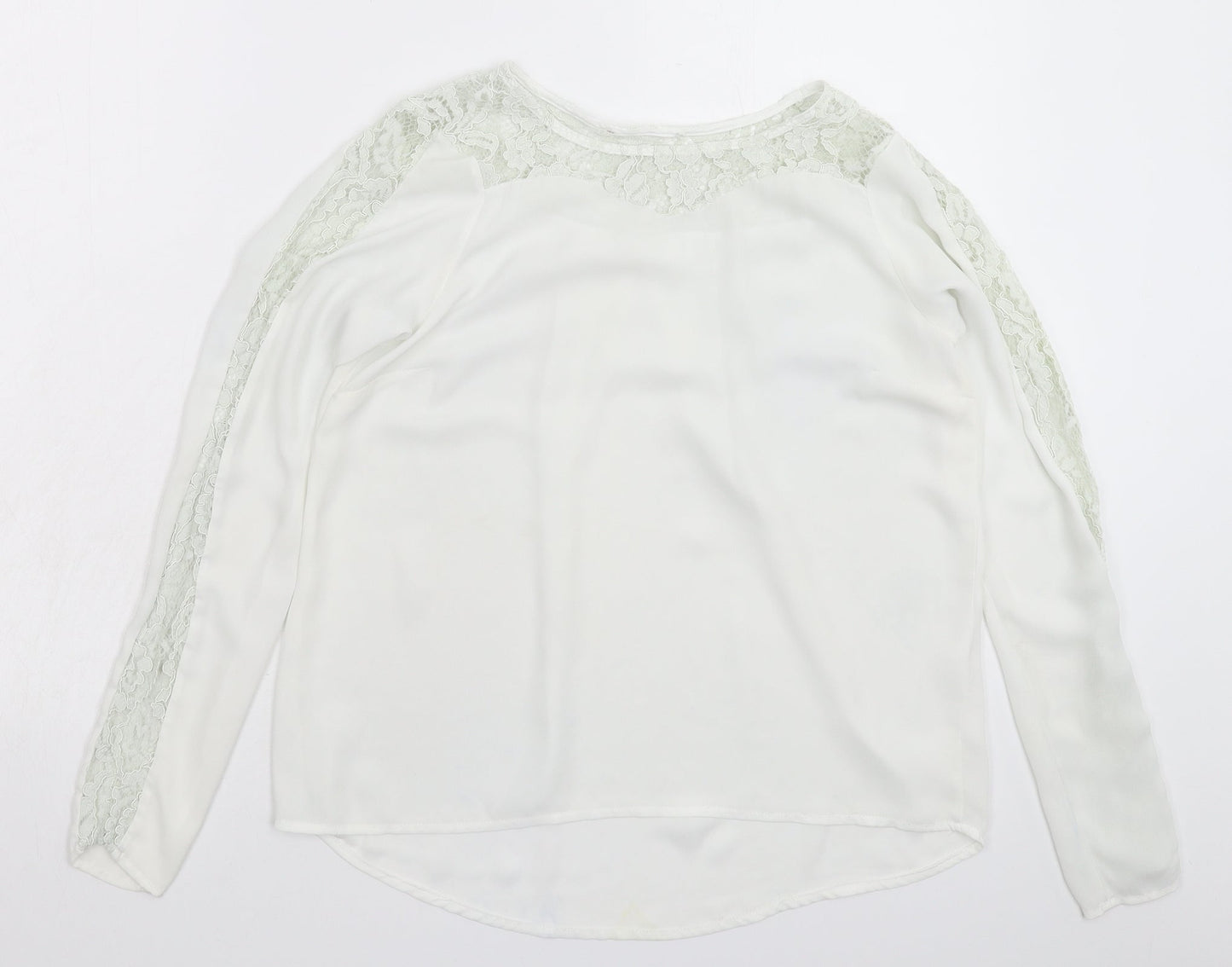 Womens UK Size 10 Preworn White Basic Blouse