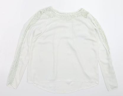 Womens UK Size 10 Preworn White Basic Blouse