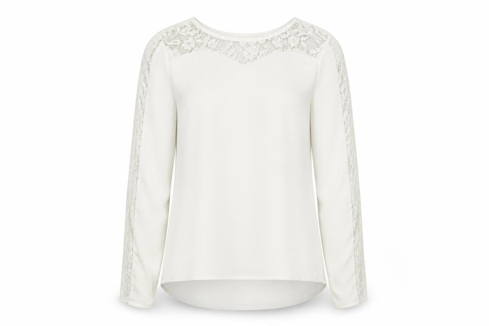 Womens UK Size 10 Preworn White Basic Blouse