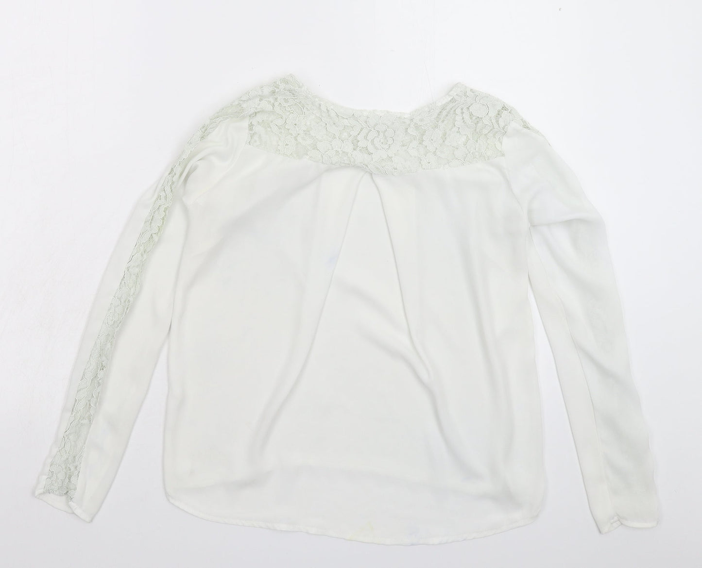 Womens UK Size 10 Preworn White Basic Blouse