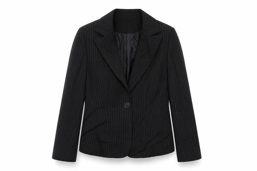 Womens UK Size 12 Papaya Regular Black Suit Jacket