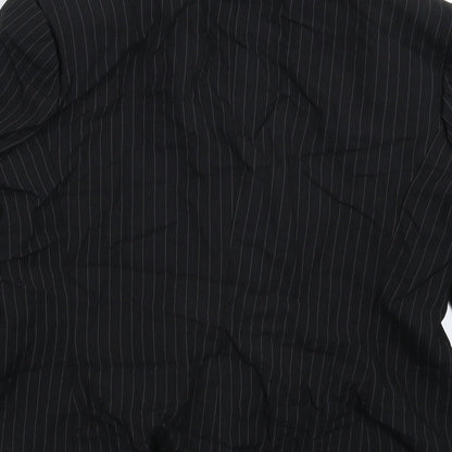 Papaya Womens Black Striped  Jacket Suit Jacket Size 12