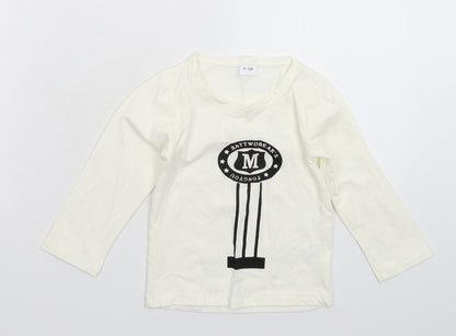 Nanyang Baby White   Basic T-Shirt Size 9-12 Months