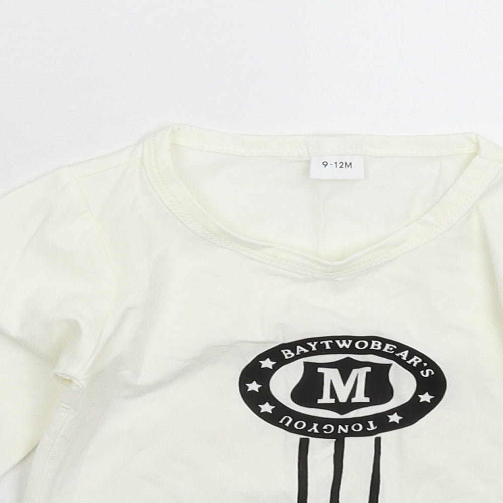 Nanyang Baby White   Basic T-Shirt Size 9-12 Months